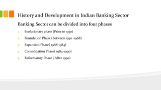 Phase-1-> Evolutionary Phase(Prior to 1930)
• Enactment of RBI Act 1935 gave birth to Scheduled Banks in India.
• First Ba...