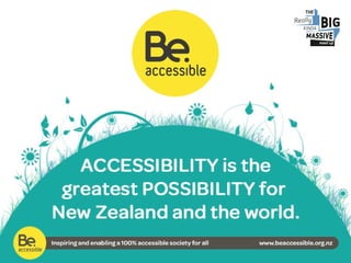Be. accessible presentation massive meet up