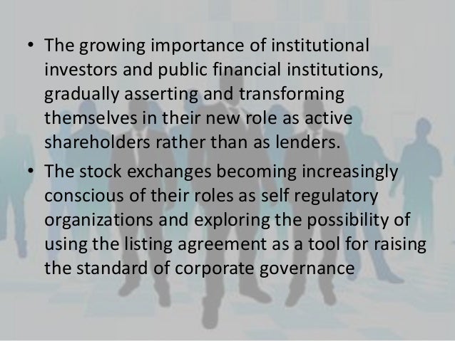 role of stock exchange in corporate governance in india