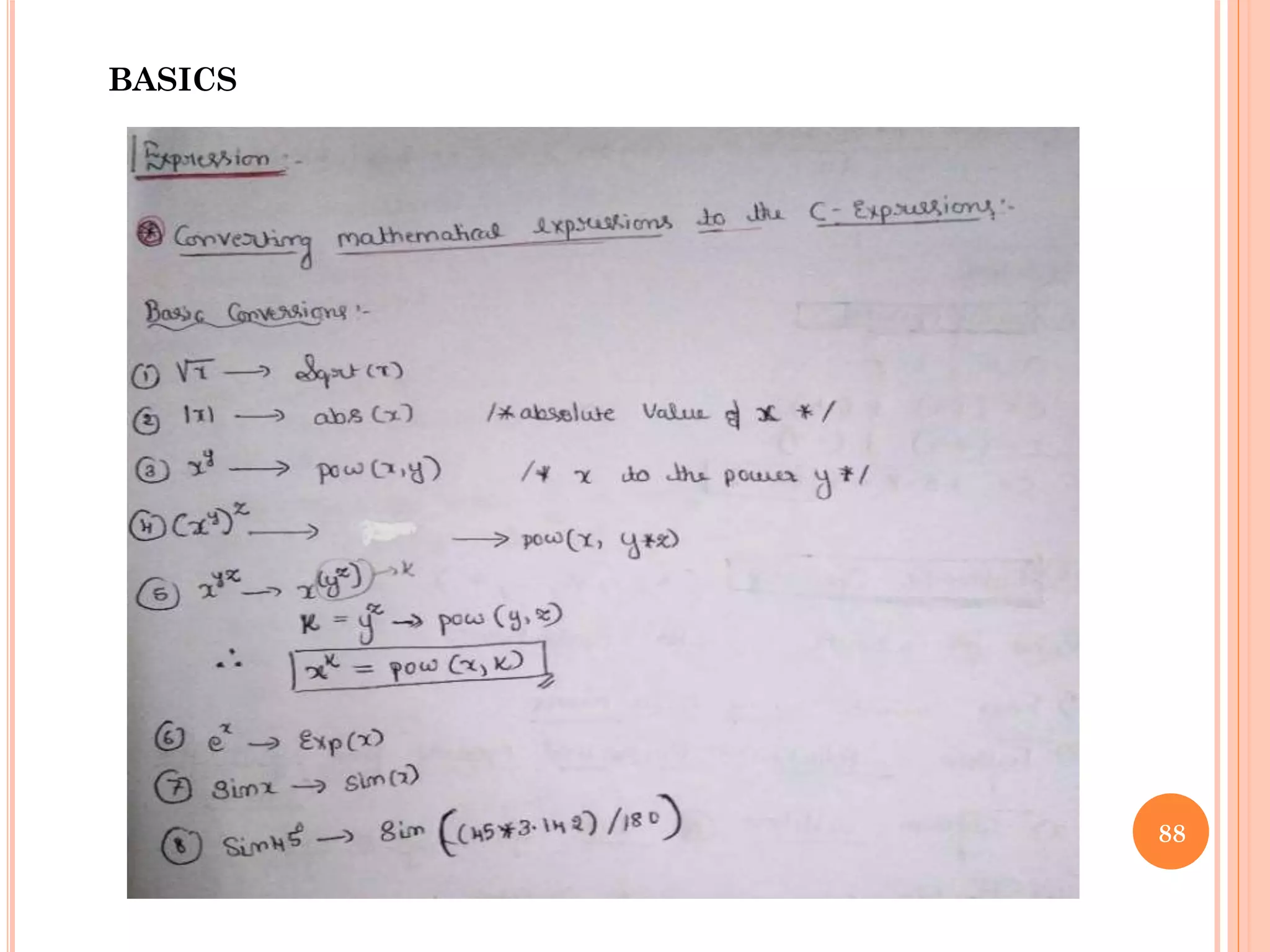 88
BASICS
 