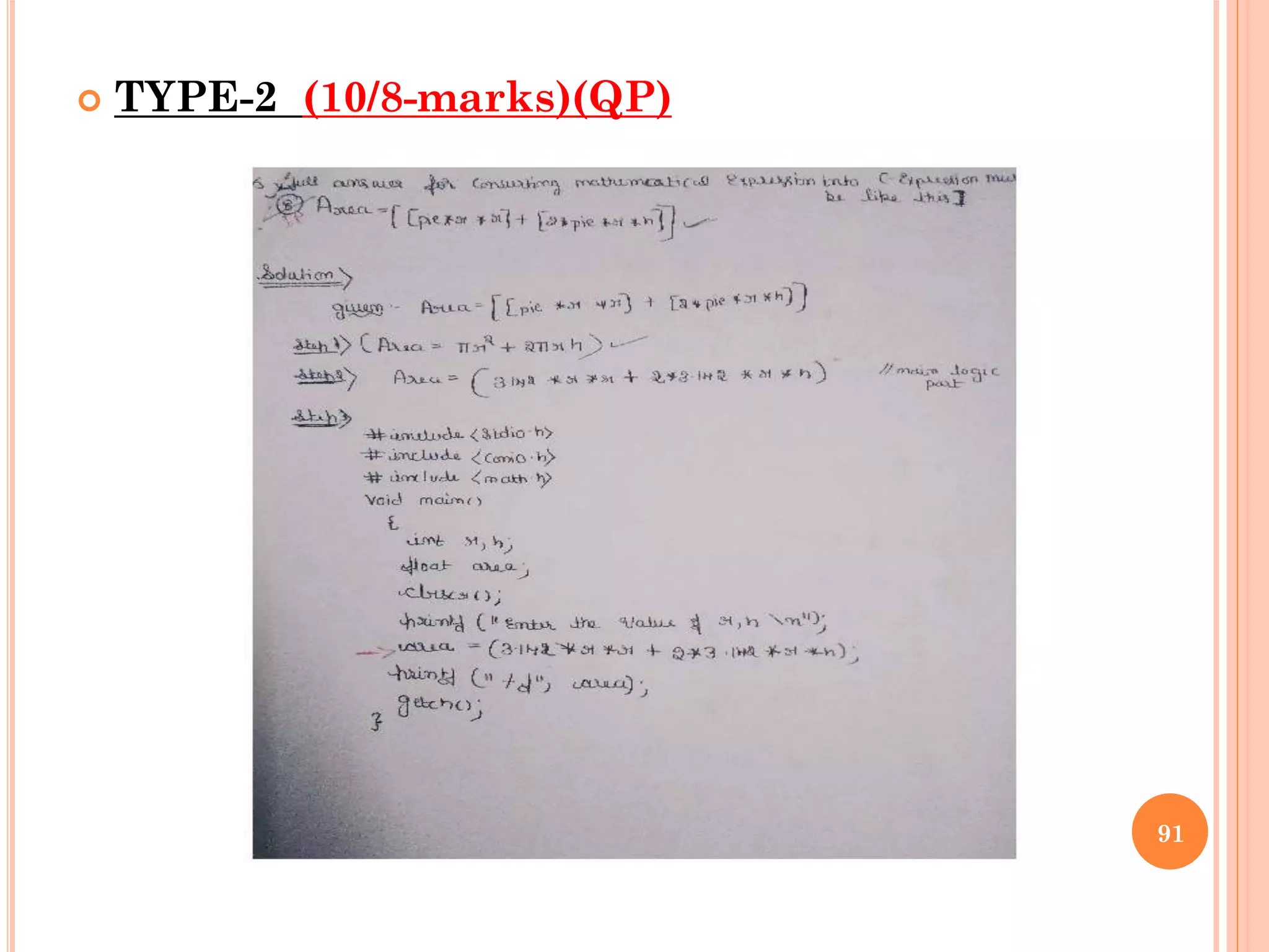  TYPE-2 (10/8-marks)(QP)
91
 