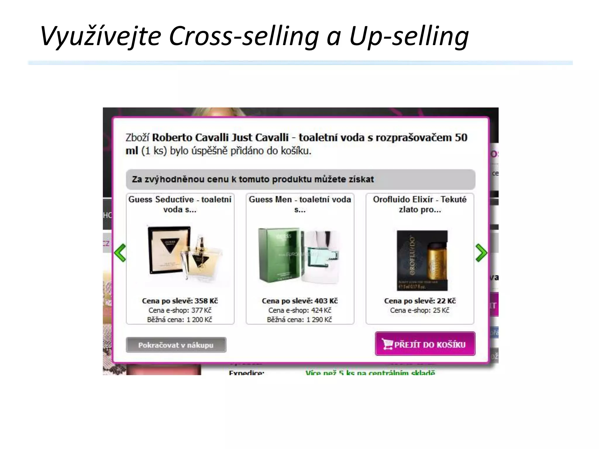 Využívejte Cross-selling a Up-selling

 