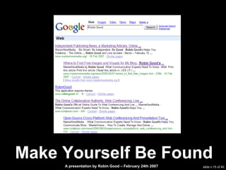 Make Yourself Be Found 7 