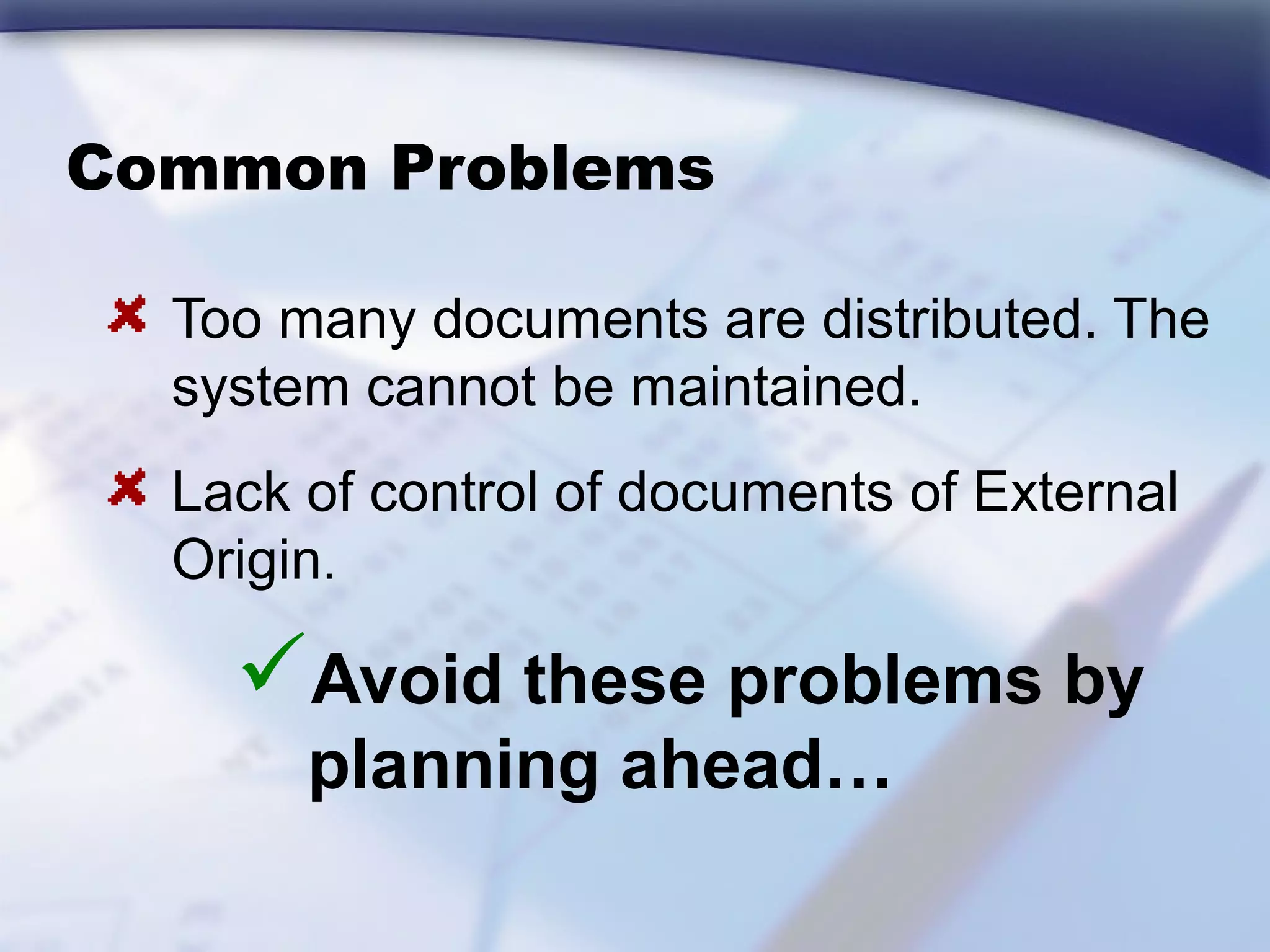 Document & Data Control | PPT | Operating Systems | Computer Software ...