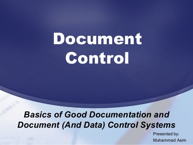 Document & Data Control