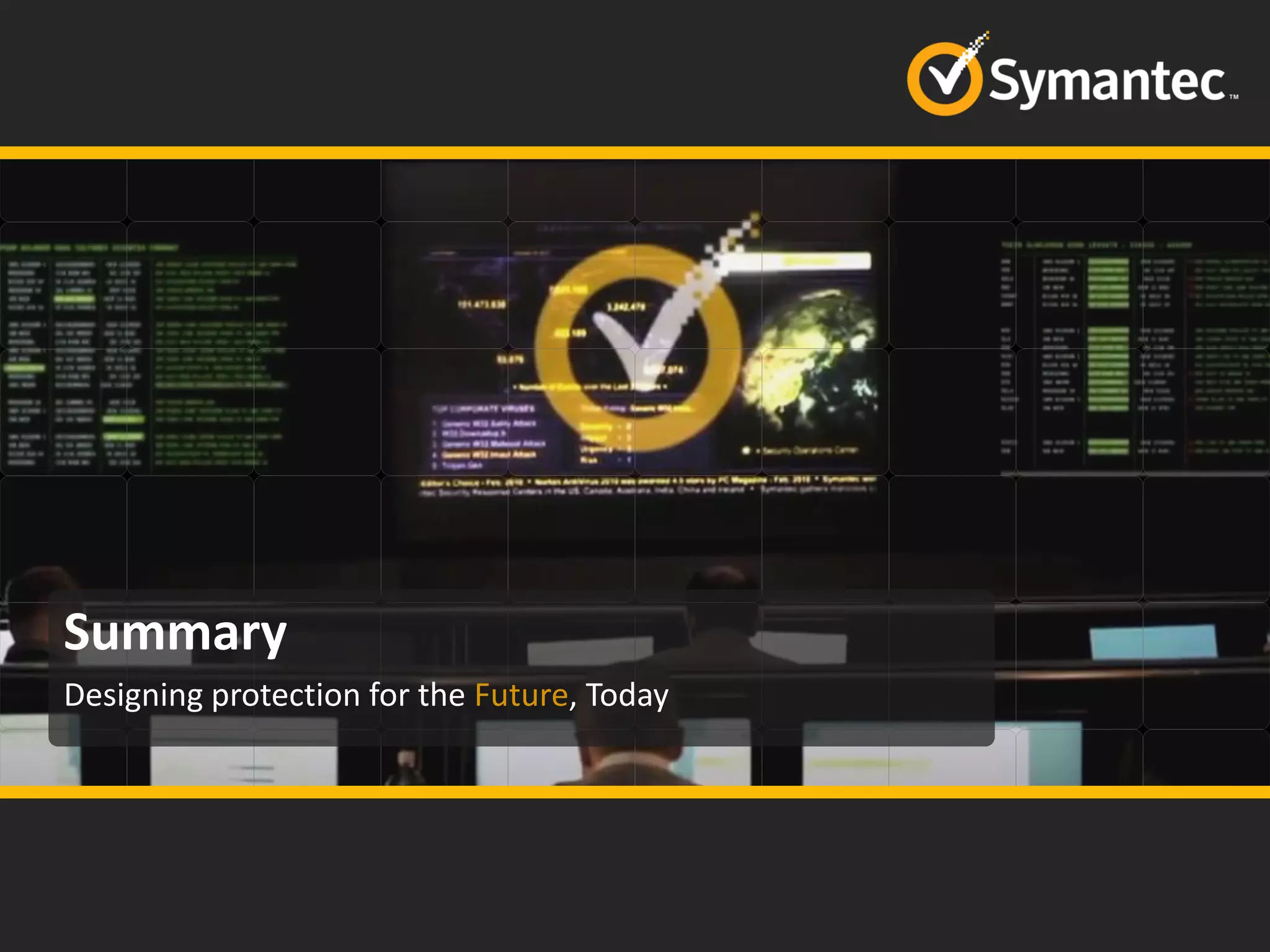 Summary
Designing protection for the Future, Today
 