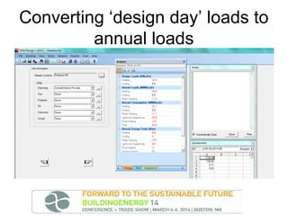 Converting ‘design day’ loads to
annual loads

 