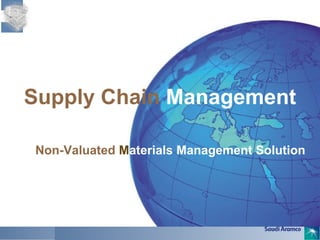 December 2003 YAS
Supply Chain Management
Non-Valuated Materials Management Solution
 