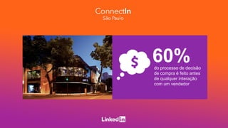 60%do processo de decisão
de compra é feito antes
de qualquer interação
com um vendedor
 