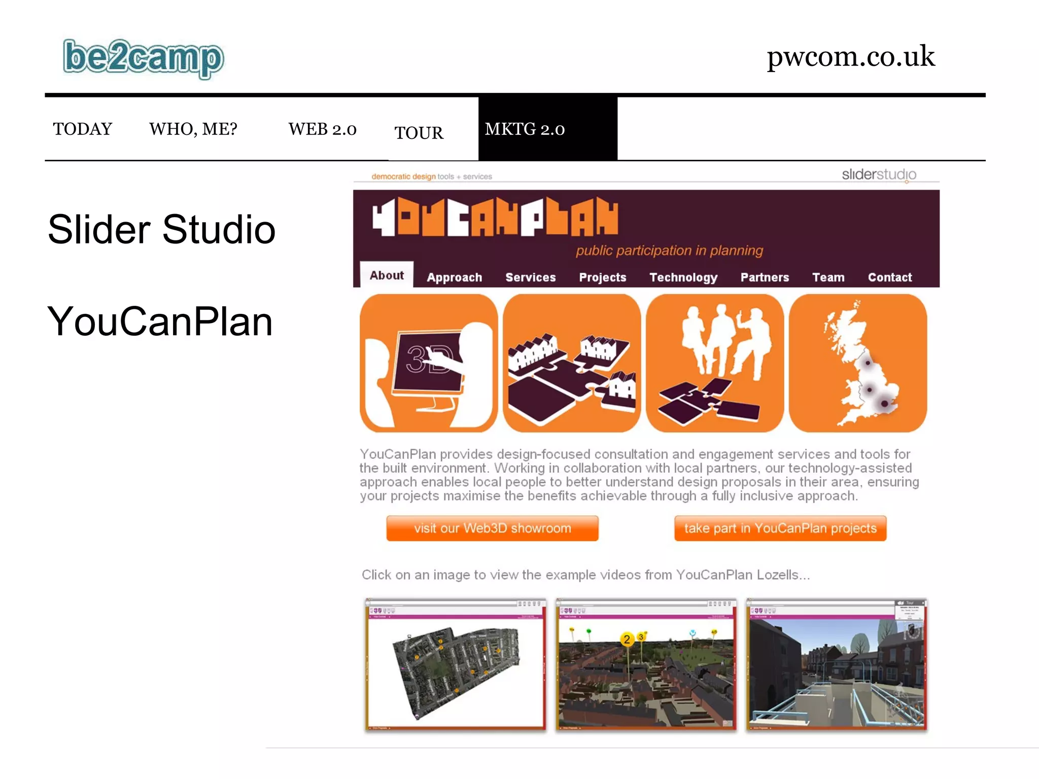 Slider Studio YouCanPlan WEB 2.0 TODAY WHO, ME? TOUR MKTG 2.0 