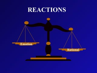 Emotion
Rational
REACTIONS
 