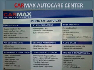 CARMAX AUTOCARE CENTER
 