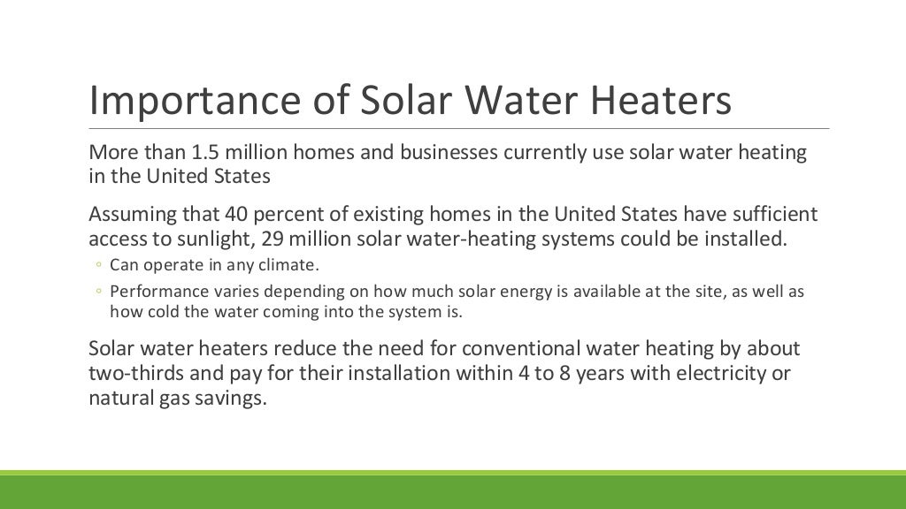 Solar Water Heater Project