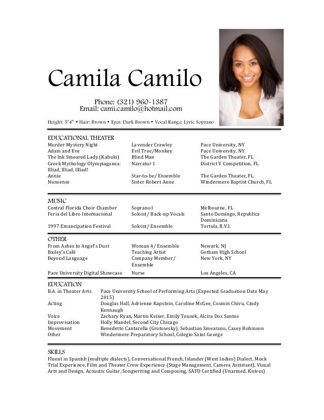 acting resume