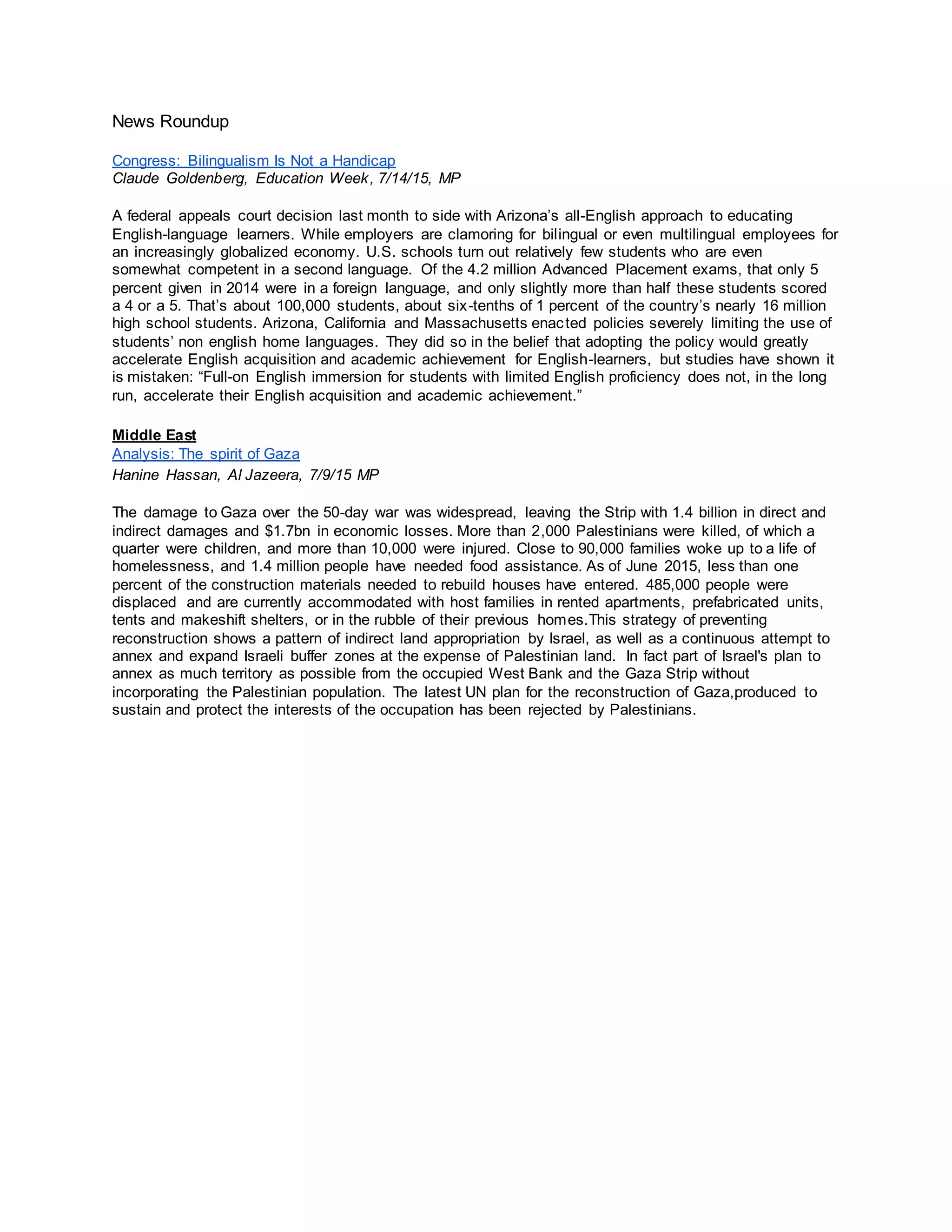 NewsRoundup DOCX Education