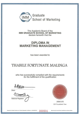 IMM certificate