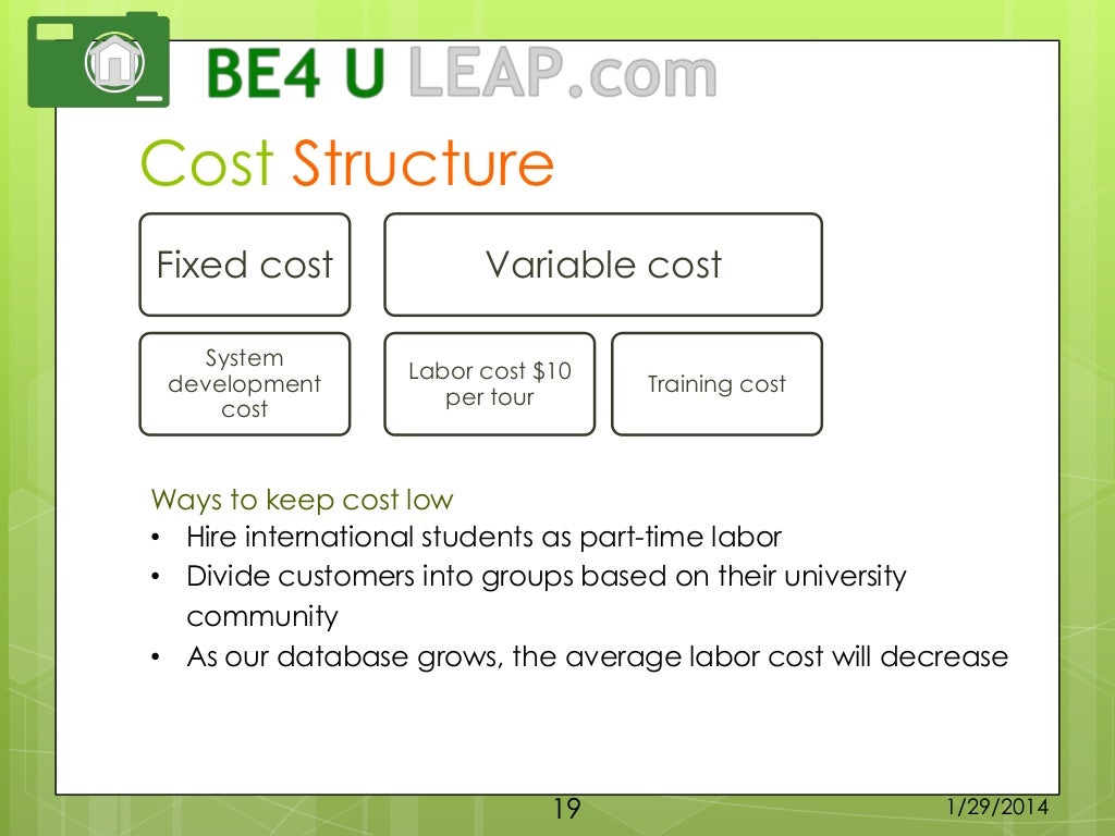 Cost structure fixed cost system