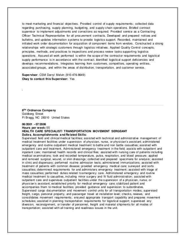 Doc contract officer resume citrb