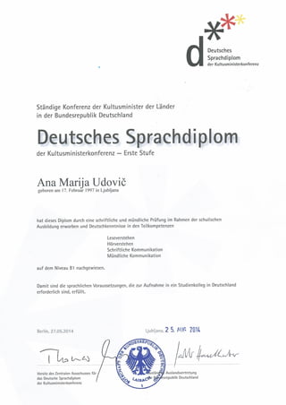 DSD-German Certificate
