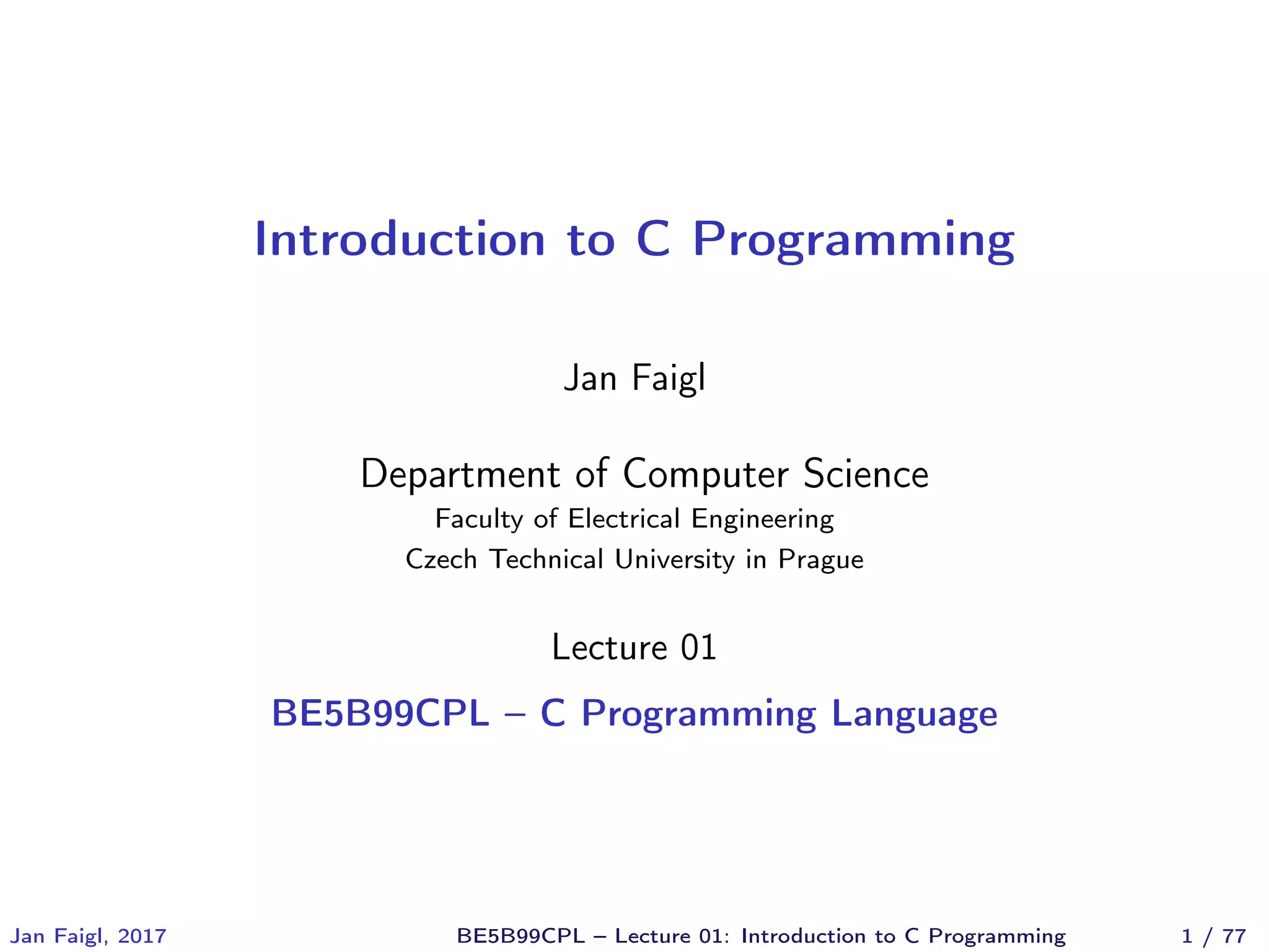 C program handouts | PDF