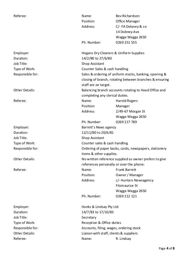 dry cleaner resume
