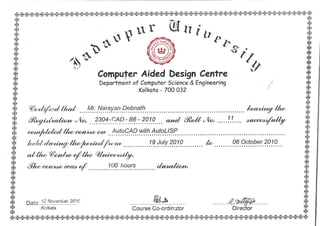 CAD JU cirtificate | PDF
