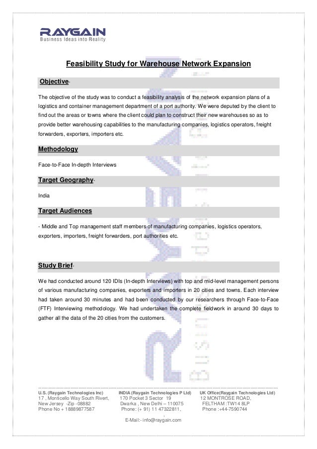 Technical feasibility study example image