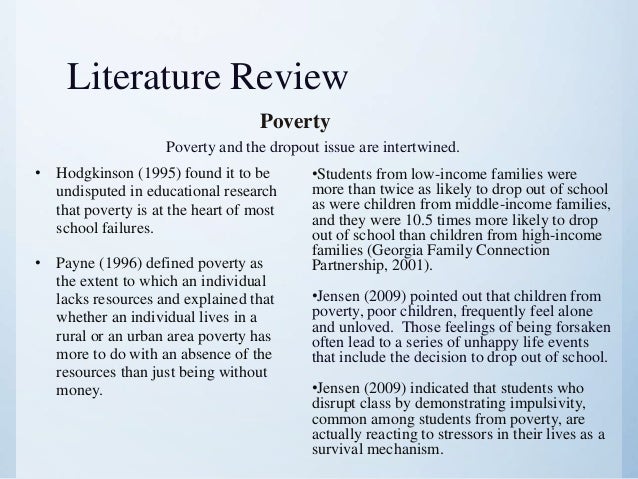 Literature review definition poverty