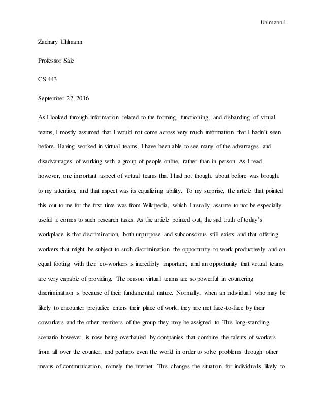 Virtual team essay picture