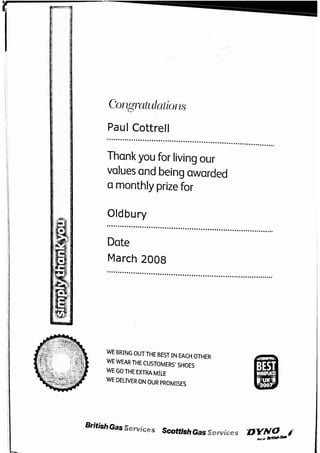 Commendations Log Various awards and commendations | PDF