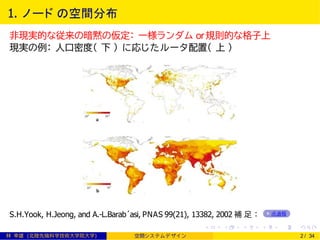 ネットワーク科学 空間システムデザイン