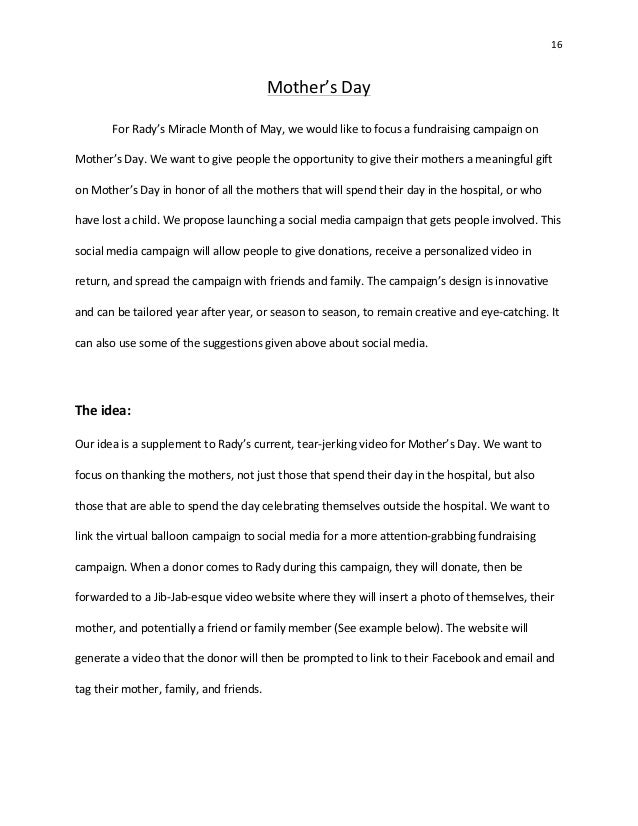 Rady Children S Hospital Fundraising Proposal