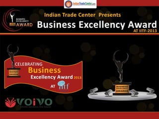 Business Excellence Award 2013