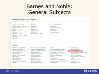 Barnes and Noble:
General Subjects
BEA May 2015
 