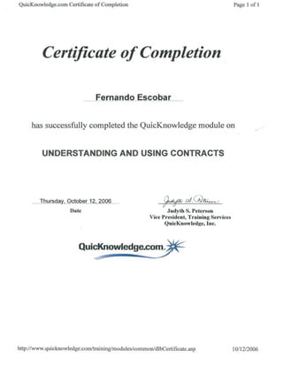 Understandin And Using Contracts
