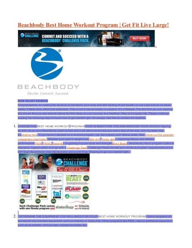 Beachbody Best Home Workout Program