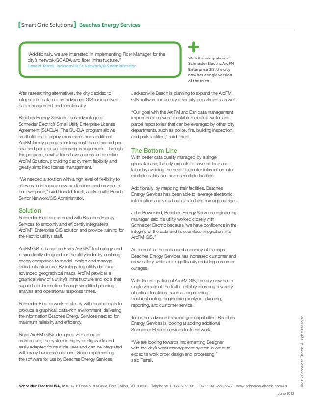 Case Study Beaches Energy Services Advanced Gis For