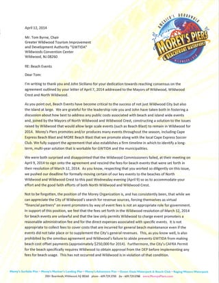 Will Morey Beach Events Letter