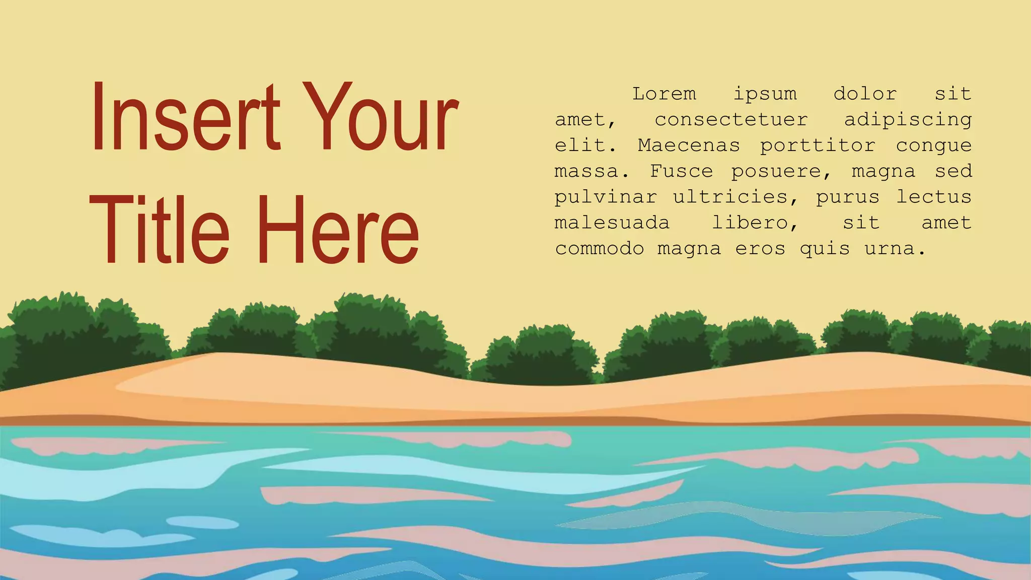 Beach PPT Template pptx