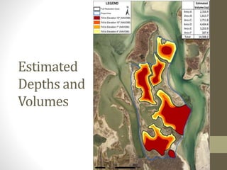Estimated
Depths and
Volumes
 