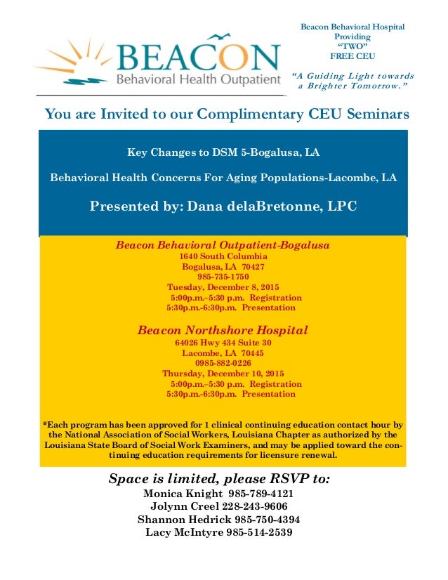 beacon behavioral hospital free ceu flyer bogalusa iop and lacombe ho ceu flyers