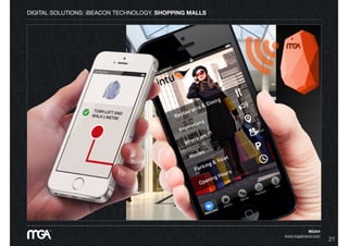 DIGITAL SOLUTIONS: iBEACON TECHNOLOGY. SHOPPING MALLS
MGA®
www.mgabrand.com
21
 