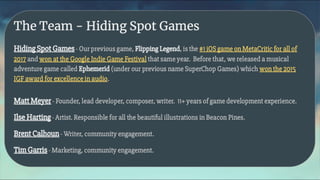 Beacon Pines - Game Pitch Deck