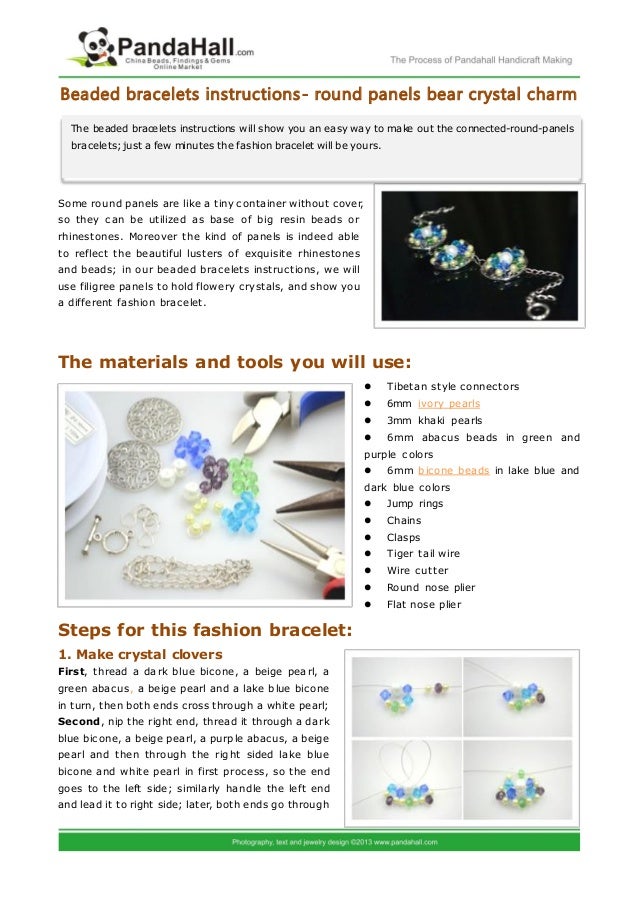 Beaded bracelets instructions