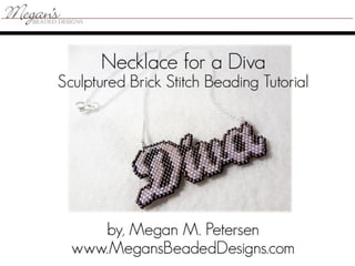 Beaded Diva Necklace Brick Stitch Lettering Tutorial