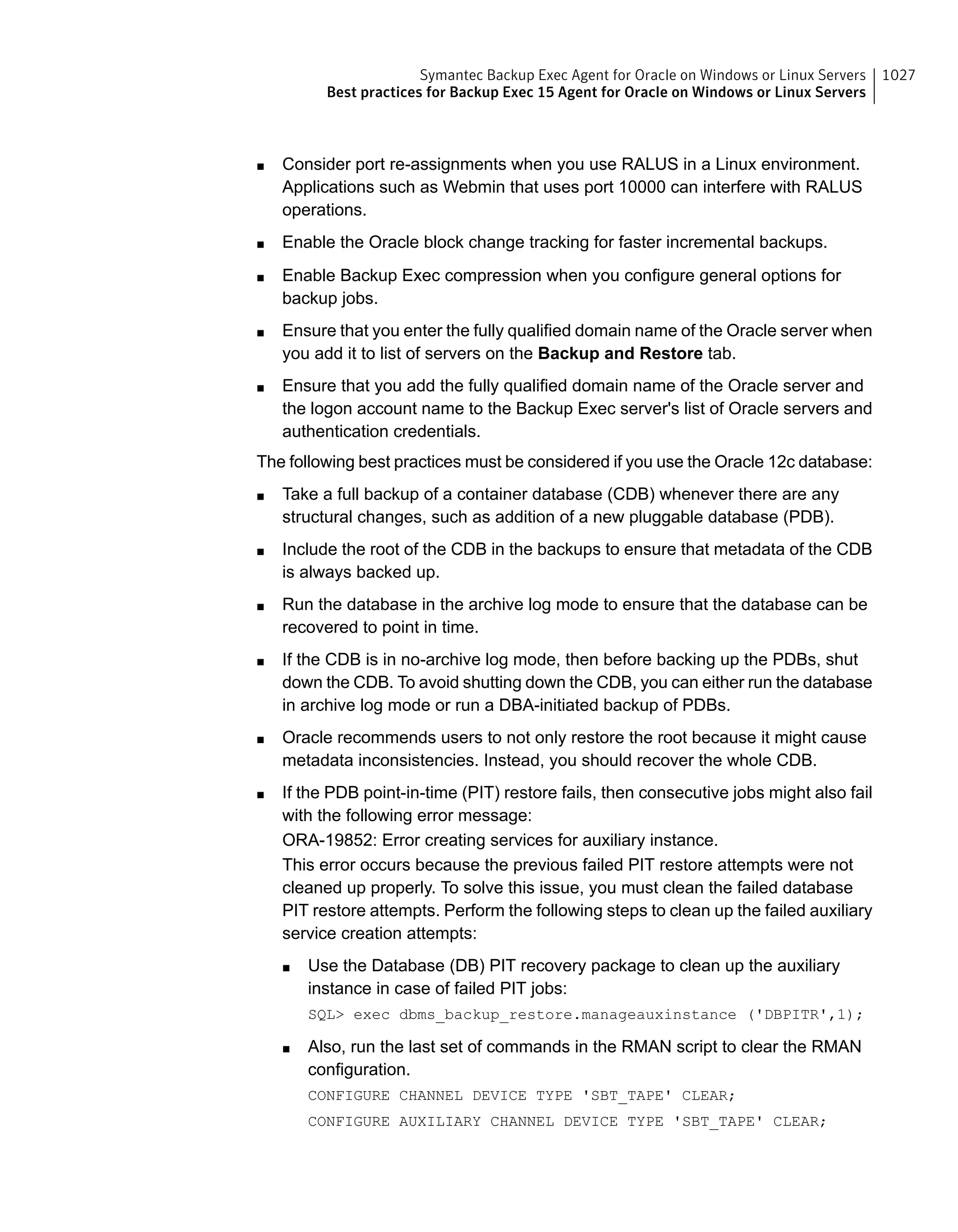 Symantec Backup Exec 15 Administrator's Guide