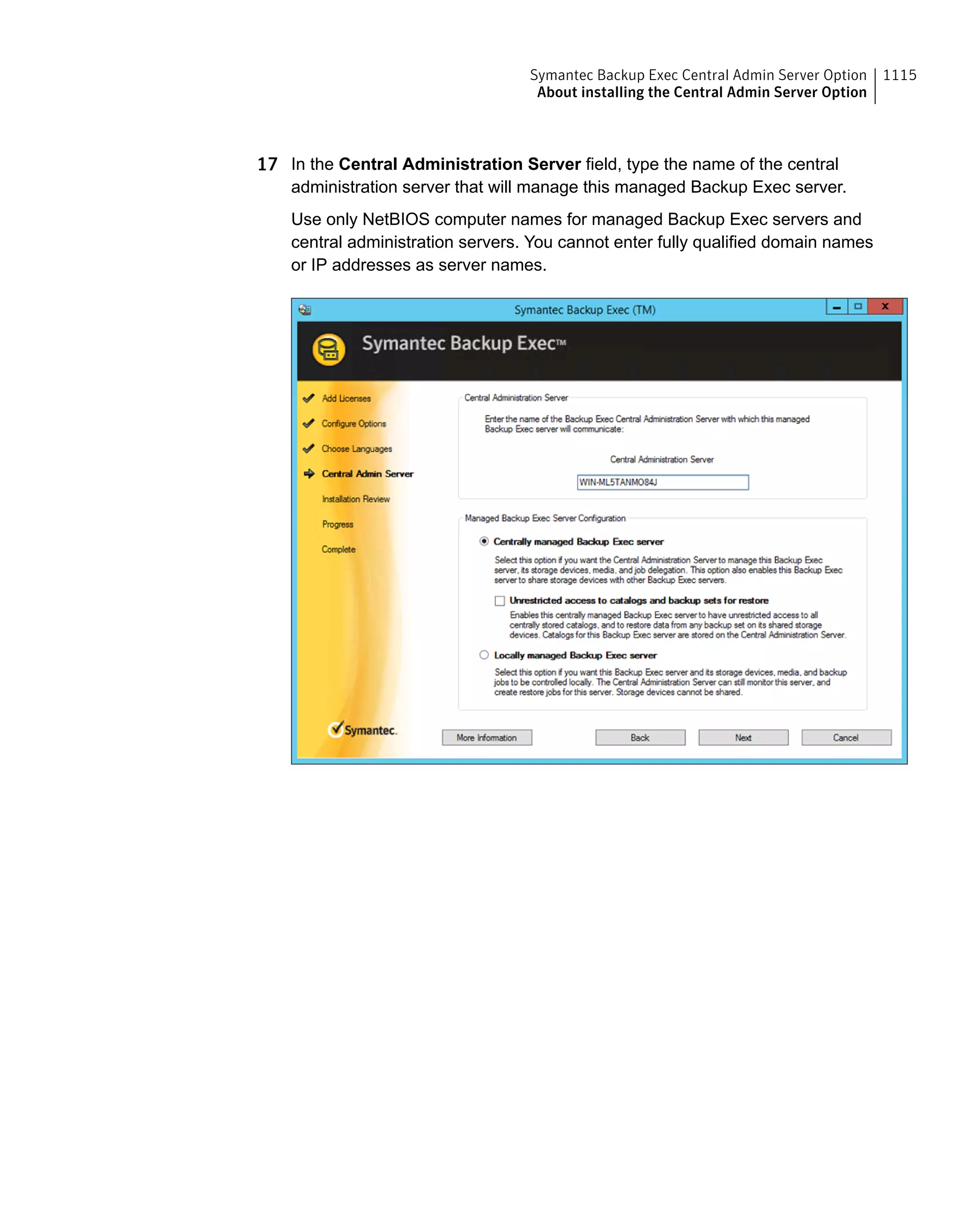 Symantec Backup Exec 15 Administrator's Guide