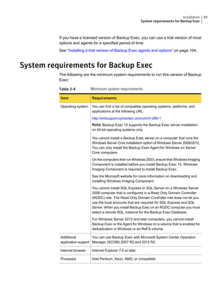 Symantec Backup Exec 15 Administrator's Guide | PDF