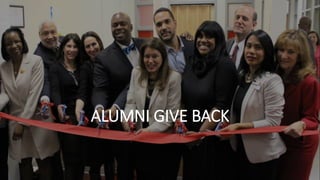 ALUMNI GIVE BACK
 