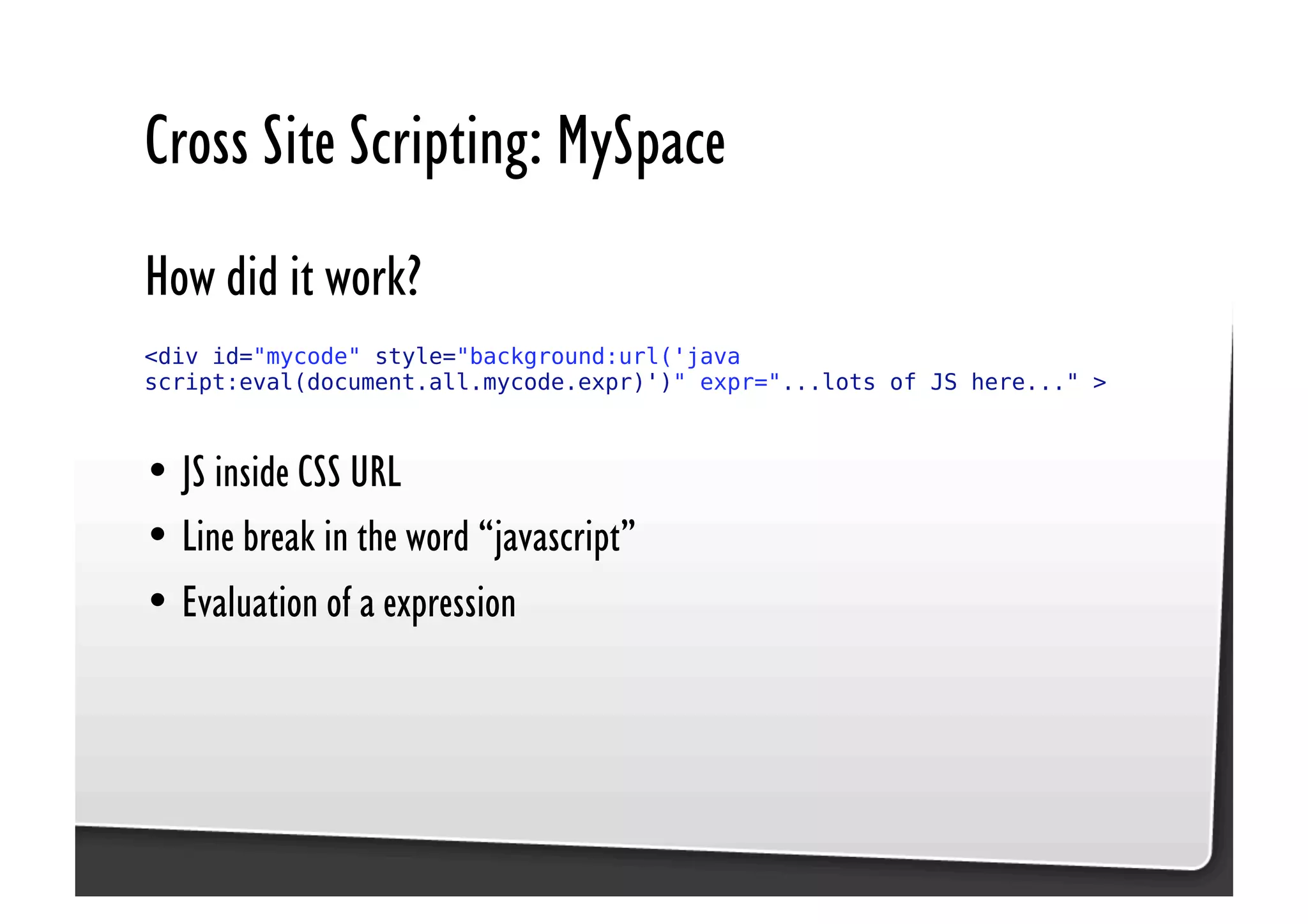 Be Afraid. Be Very Afraid. Javascript security, XSS & CSRF
